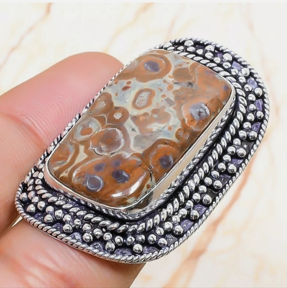 New Asteroid Jasper Silver Ring. - Picture 12 of 12